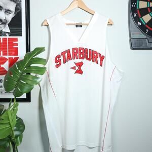 Steve & Barry's Men's White and Red Vests-tanks-cami